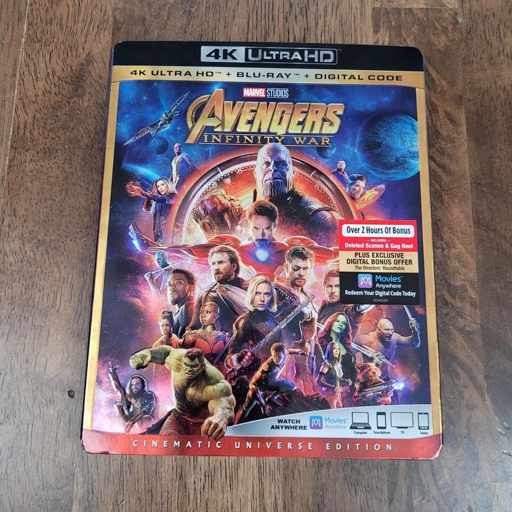 Avengers Infinity War 4K Ultra HD Blu-ray + Digital Code Sealed New